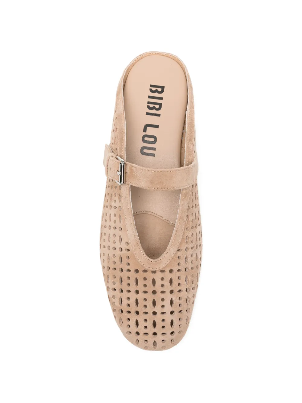 Bibi Lou Maia cutout flat mules Beige