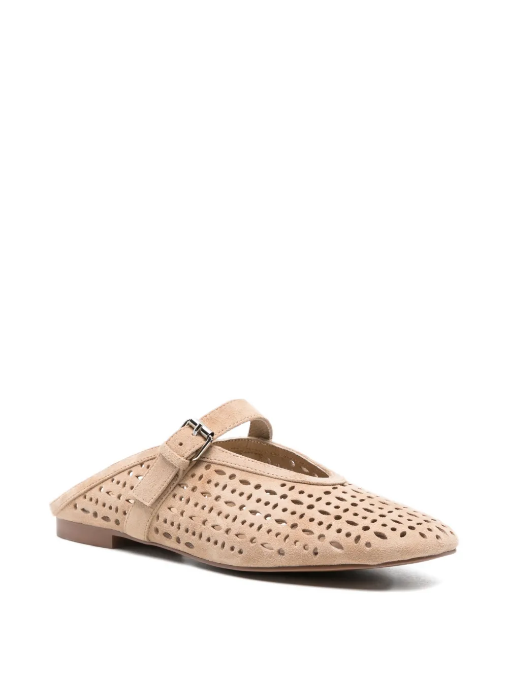 Bibi Lou Maia cutout flat mules Beige