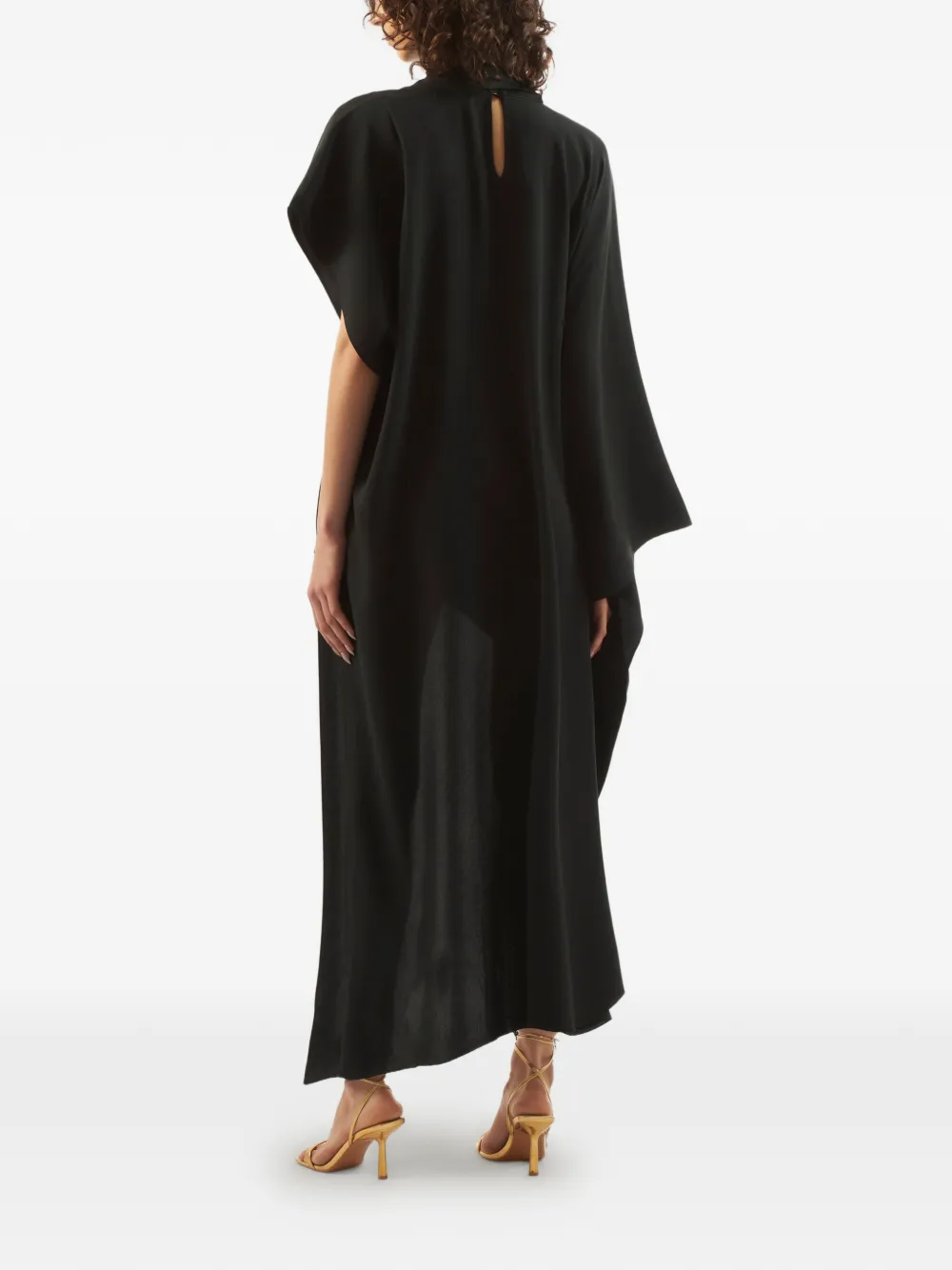 Taller Marmo California mini-jurk met hoge hals Zwart