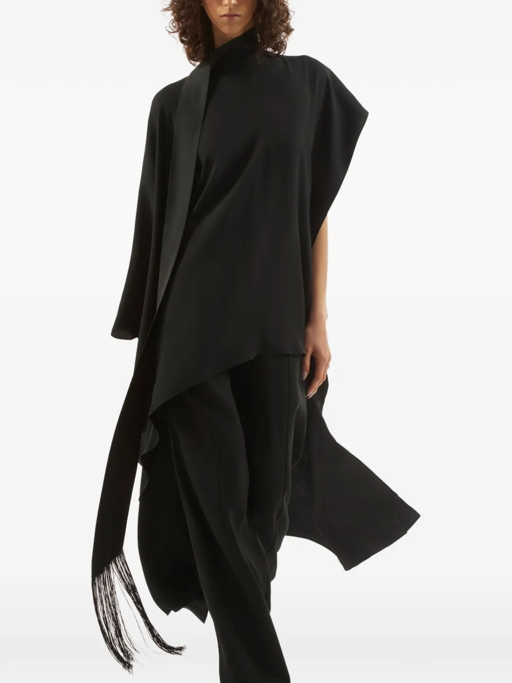Taller Marmo California mini-jurk met hoge hals Zwart