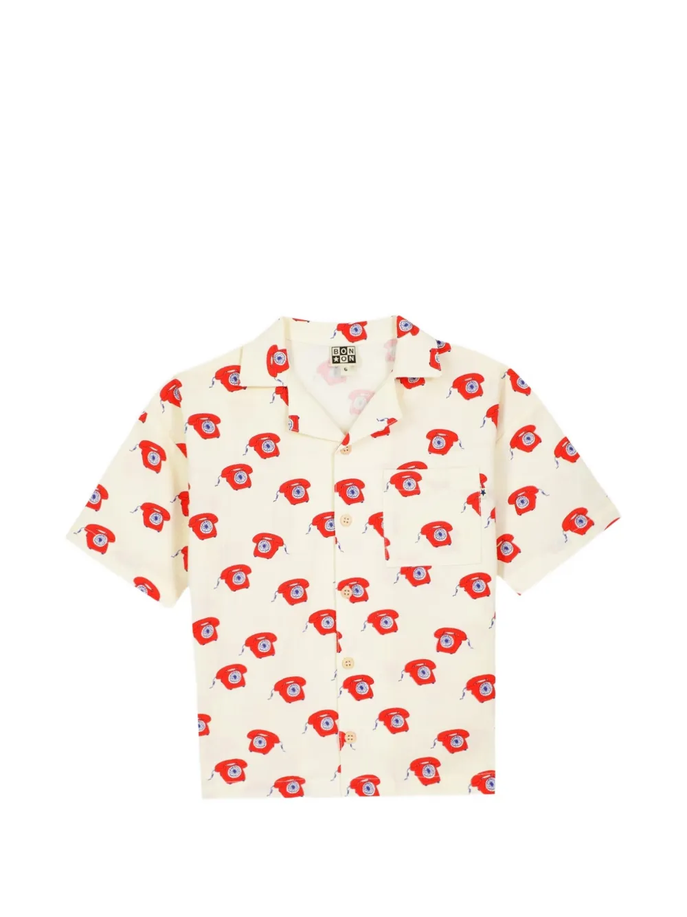 Bonton Las Vegas pocket patterned shirt - Toni neutri