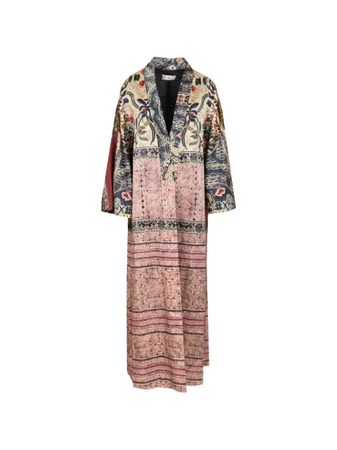 Hui Hui printed wide-sleeve kimono
