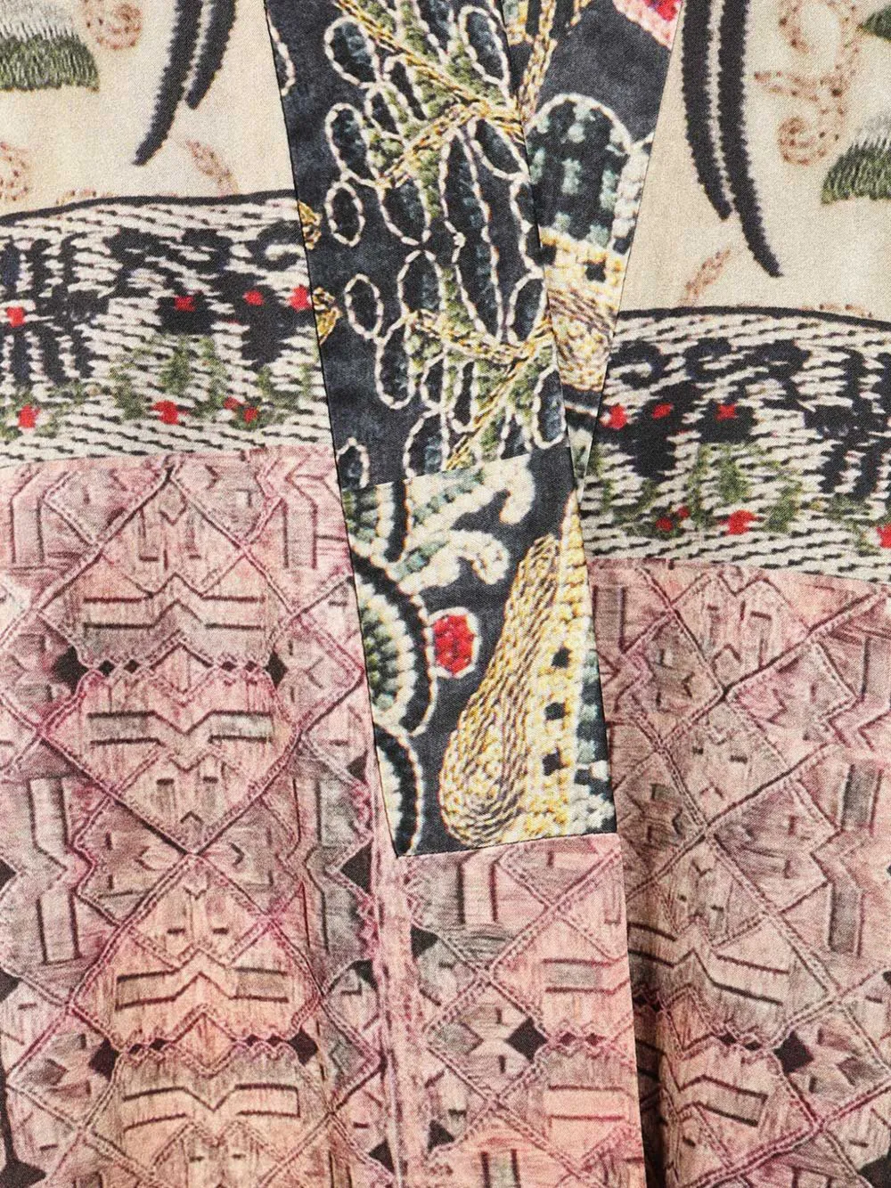 Hui Kimono met print en wijde mouwen Roze