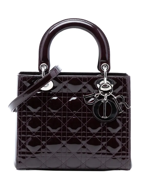 Christian Dior Pre-Owned 2009 ミディアム パテント カナージュ 