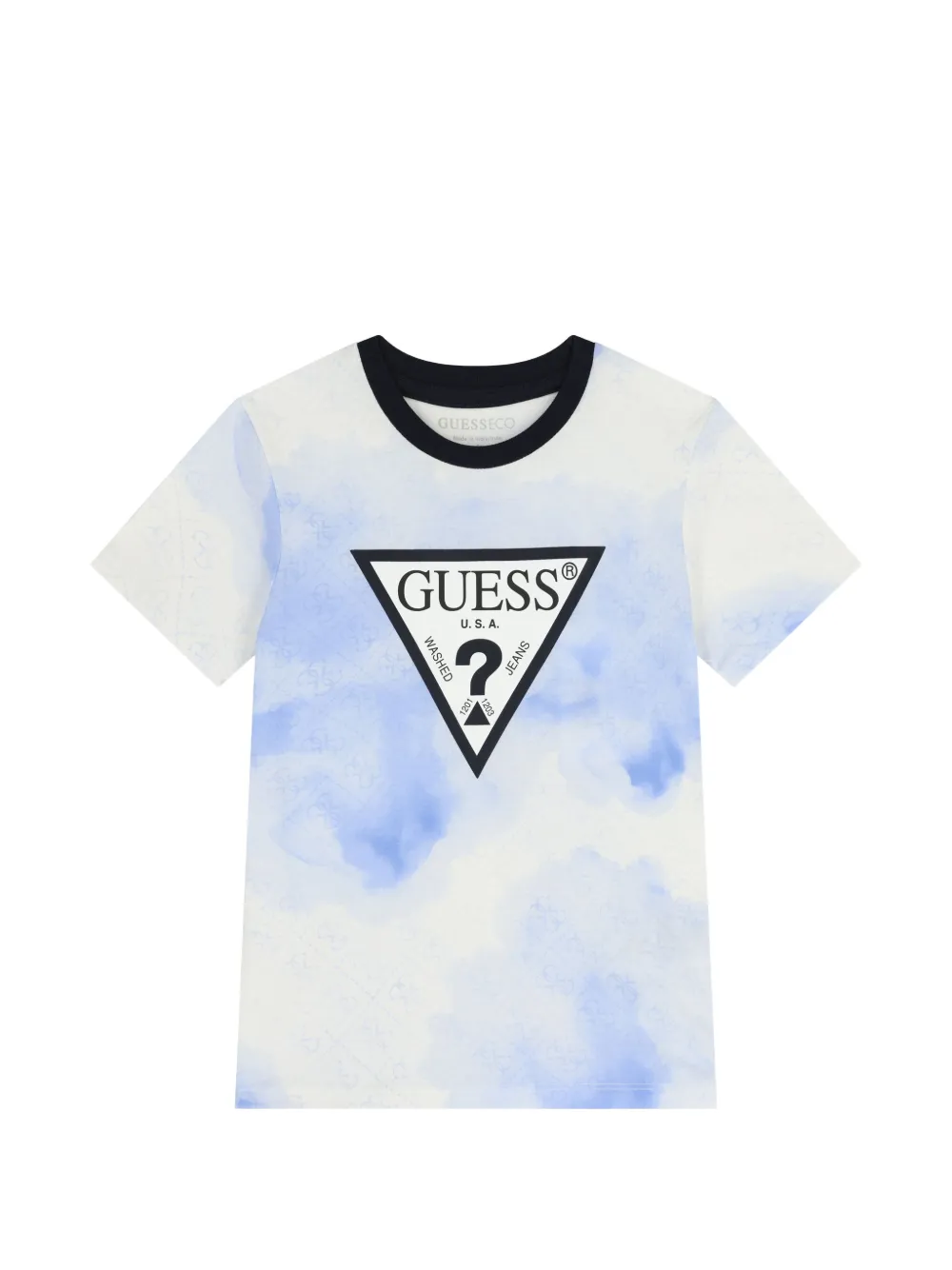 GUESS USA T-shirt con stampa triangolo - Bianco