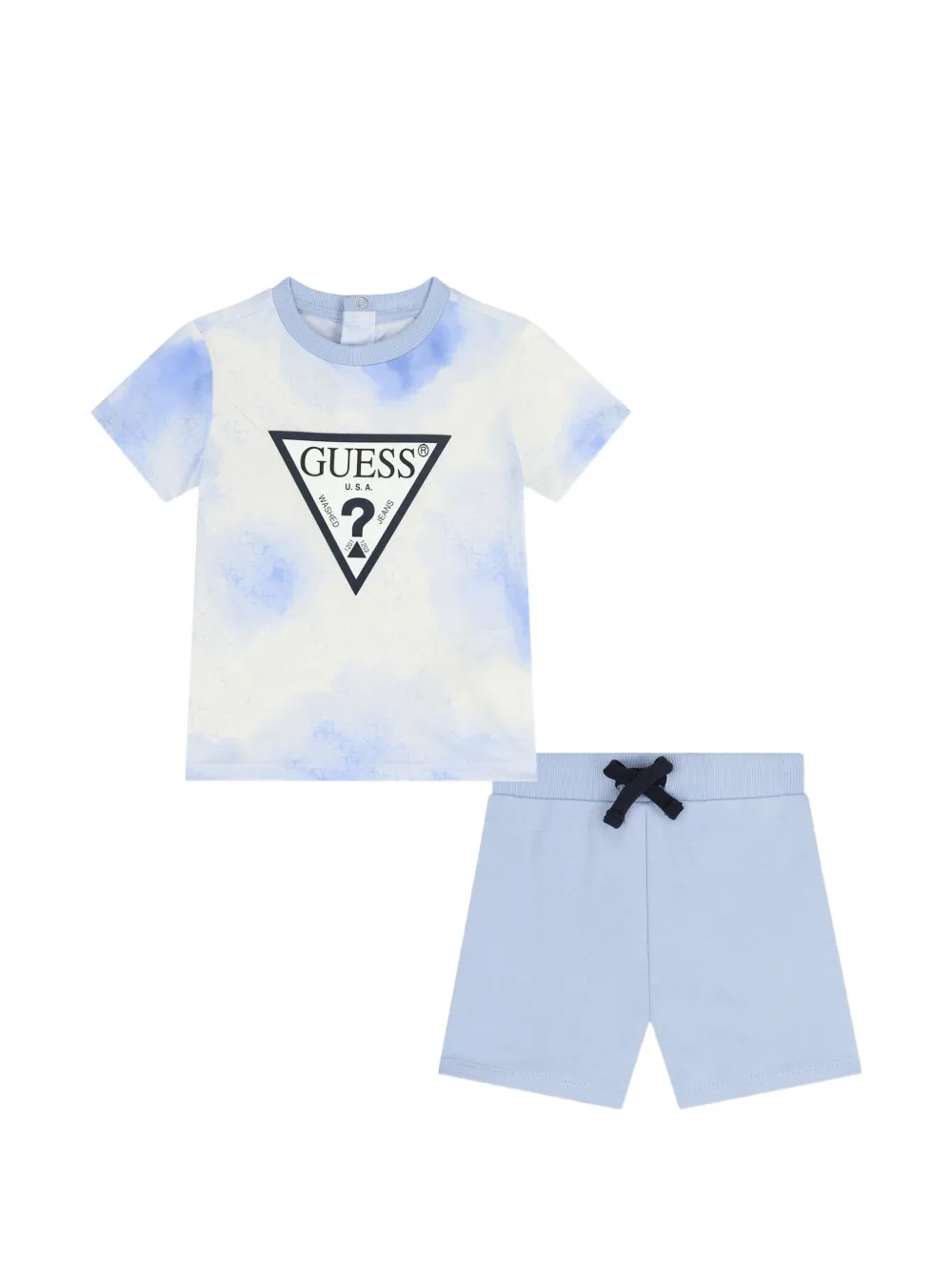 GUESS USA Set shorts con fantasia tie-dye - Blu