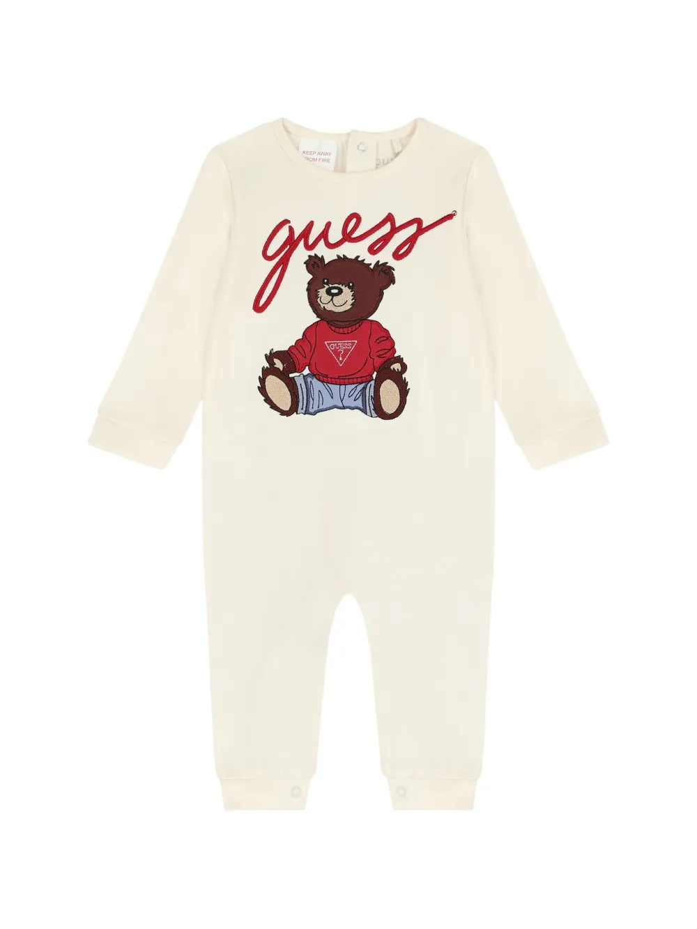 GUESS USA bear-print babygrow - Nude