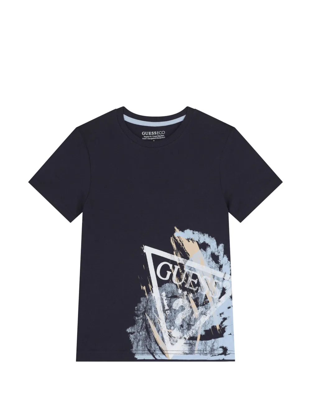 guess kids graphic-print T-shirt - Blu