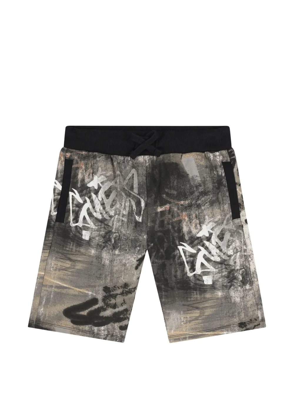 GUESS USA Shorts con coulisse e grafica - Grigio