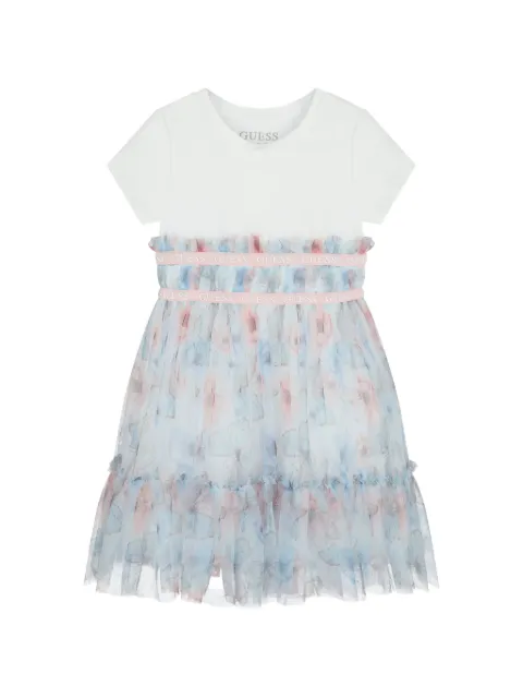 GUESS USA ruffled print dress