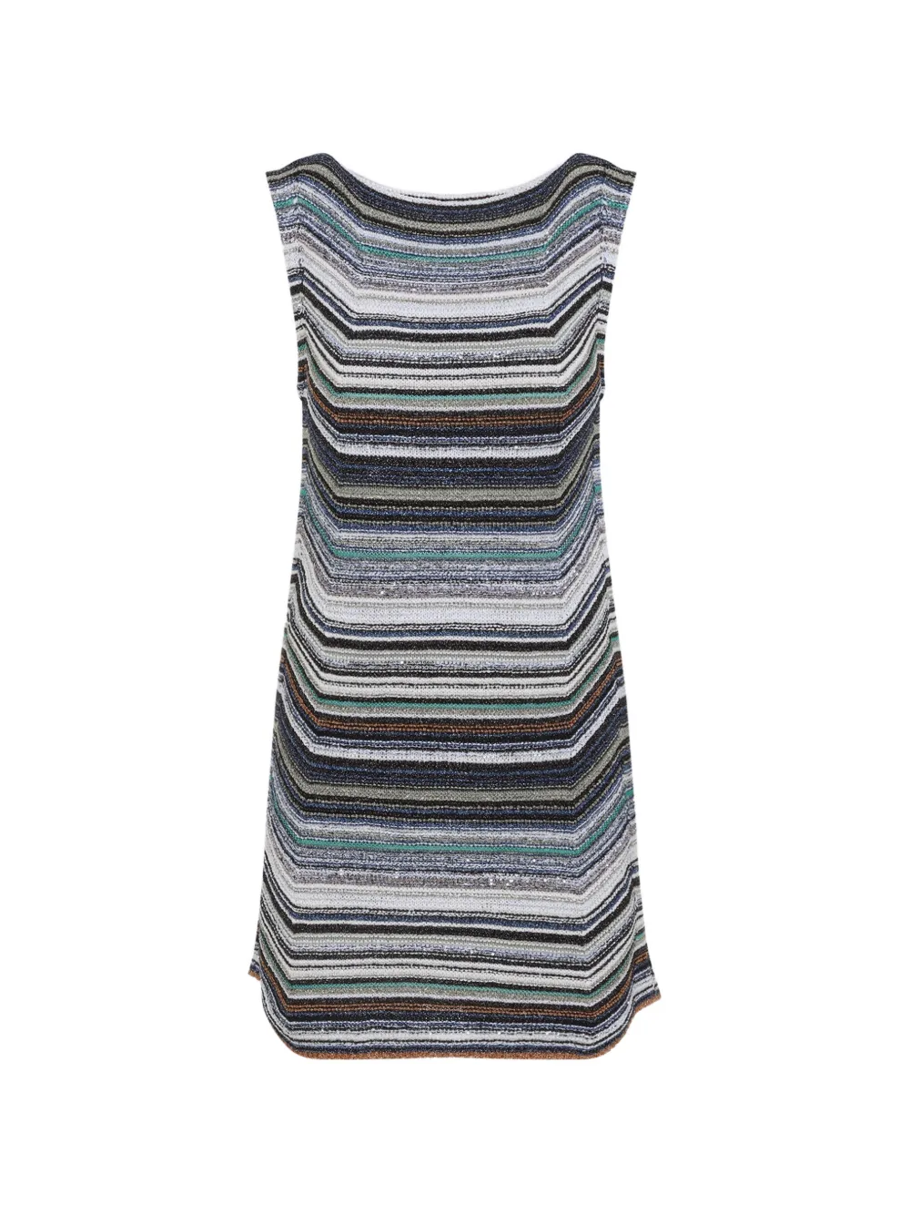 Missoni striped shift mini dress - Grigio