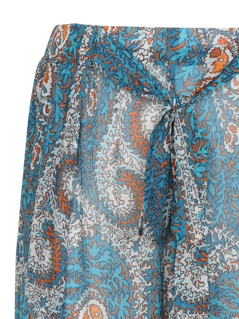 ETRO Gestrikte broek met paisley-print Blauw