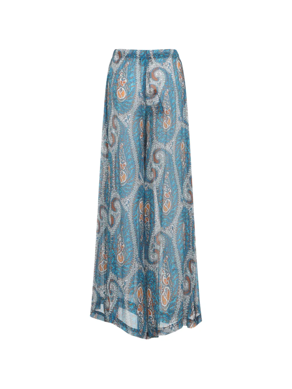 ETRO Gestrikte broek met paisley-print Blauw