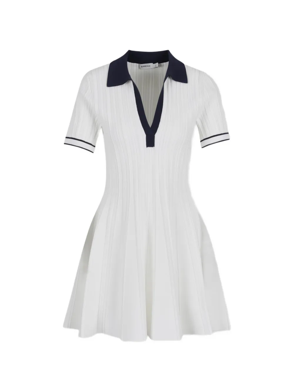 Simkhai ribbed collar dress - Bianco