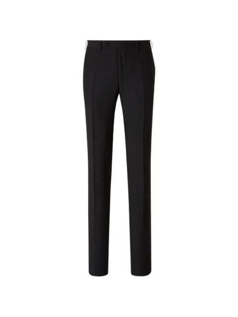 Canali zip regular wool trousers