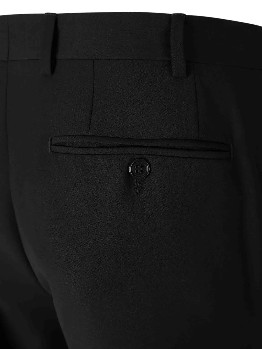  Canali Zip Regular Wool Trousers - Black 