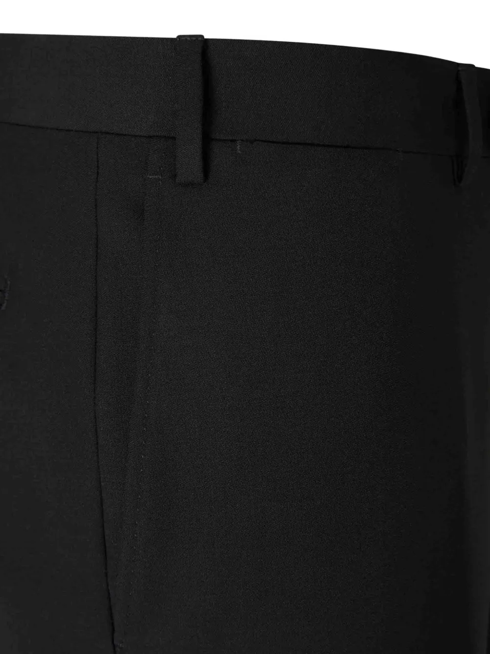  Canali Zip Regular Wool Trousers - Black 