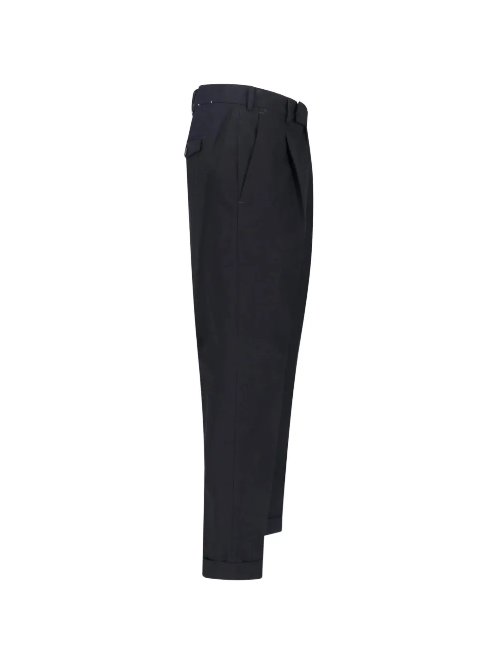 PT Torino Geplooide pantalon Zwart