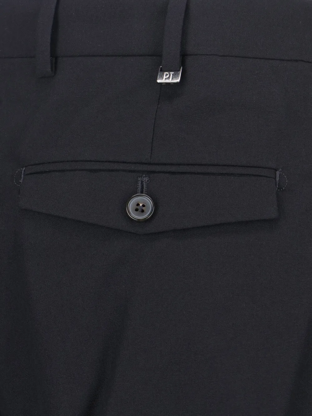 PT Torino Geplooide pantalon Zwart