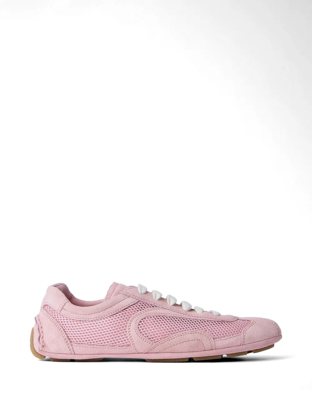Prada mesh panelled sneakers - Rosa
