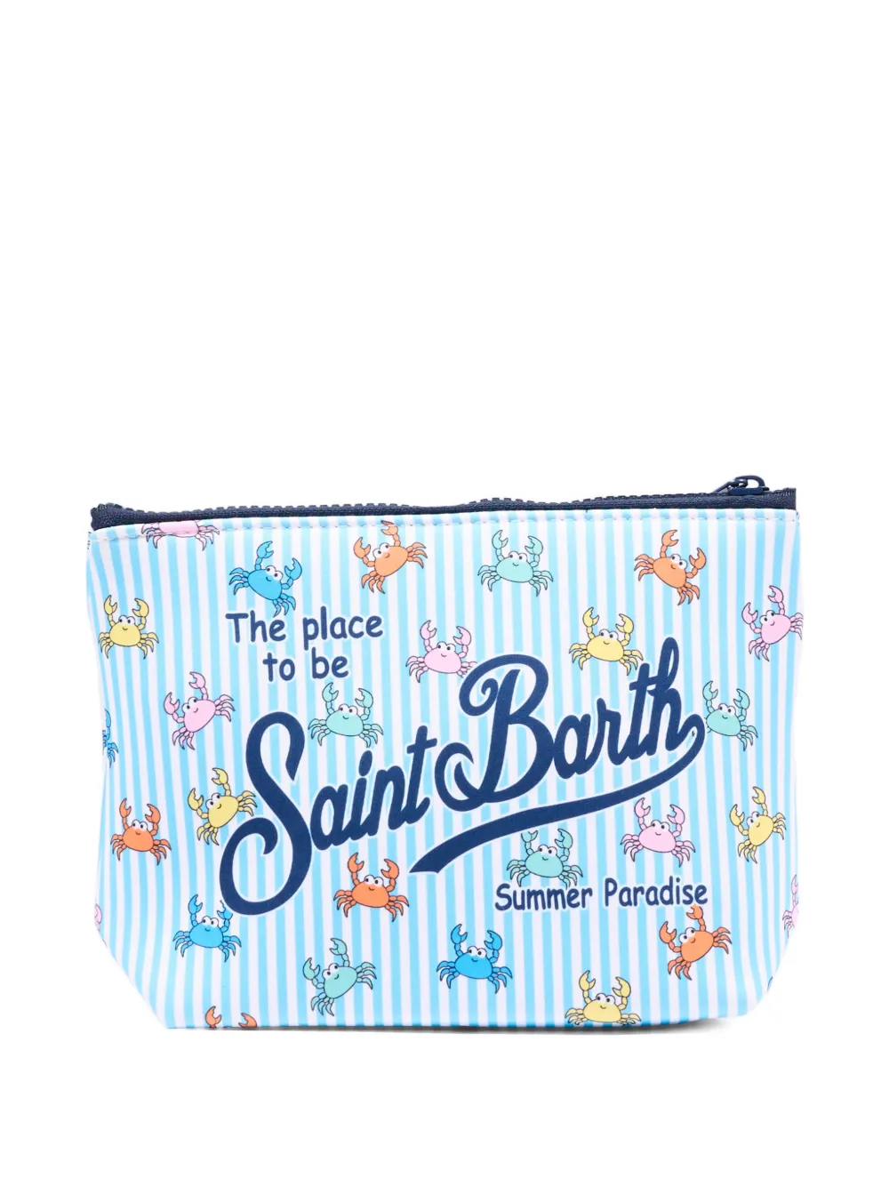  Mc2 Saint Barth Kids Striped Crab Pouch - Blue 