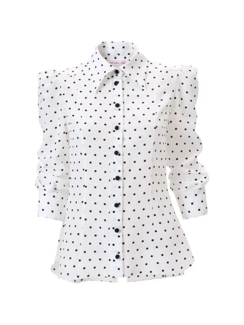 Carolina Herrera polka dot blouse