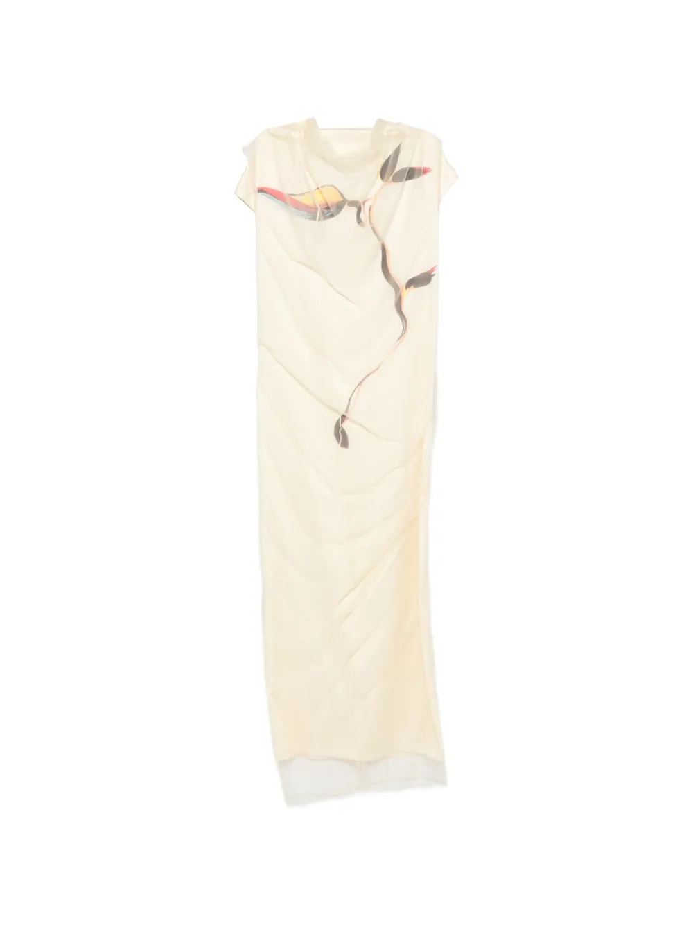 Sportmax Spsviale graphic-print open-back midi dress - Neutrals