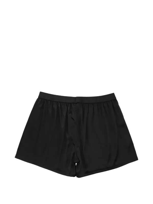 MM6 Maison Margiela Washed Silk Boxer Shorts | Black | FARFETCH