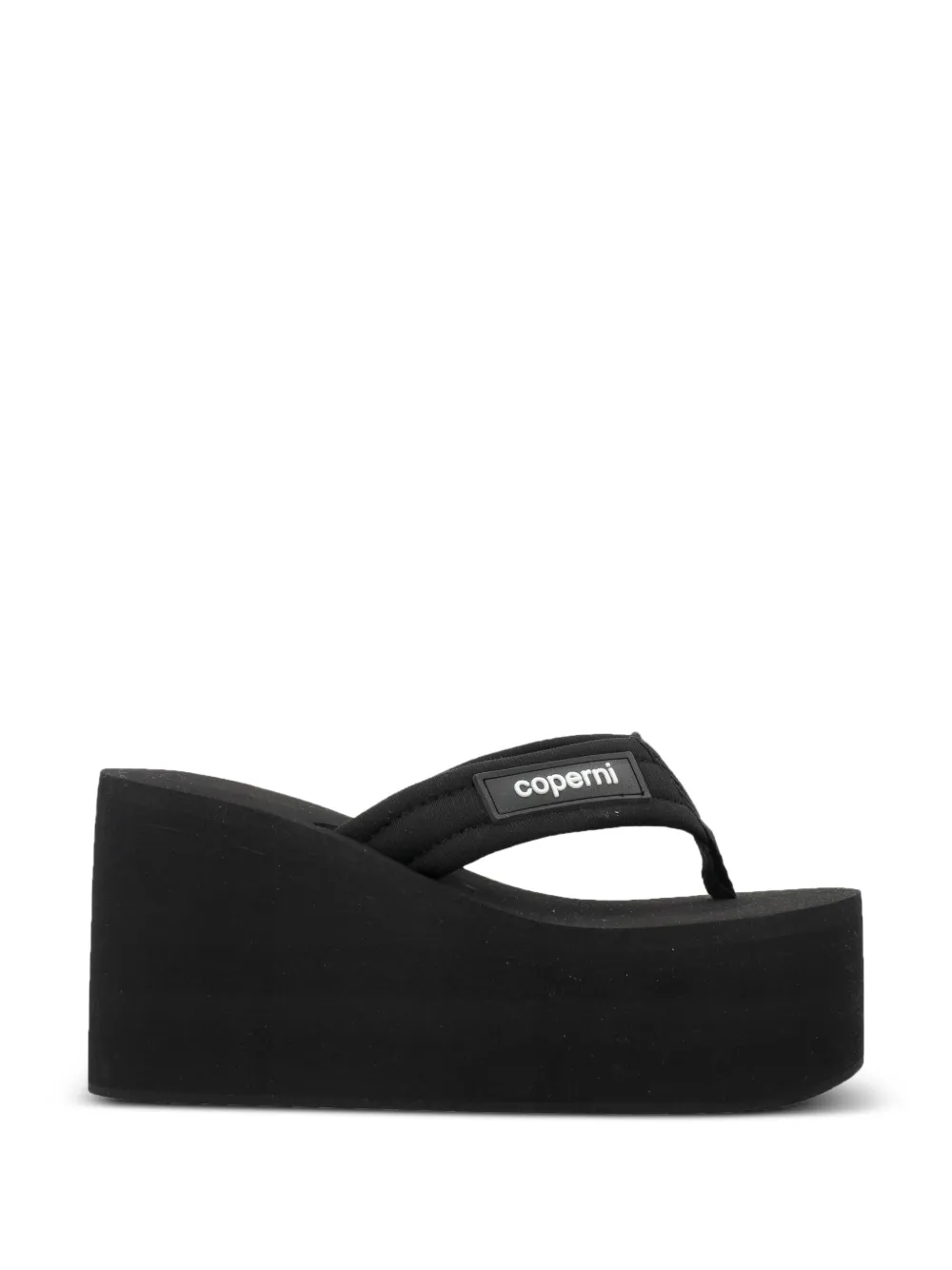 Coperni logo-patch wedge sandals - Nero