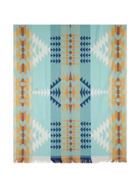 Pendleton  geometric-print fringed travel towel