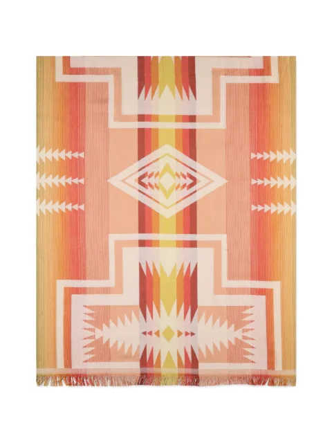 Pendleton  geometric-print fringed travel towel