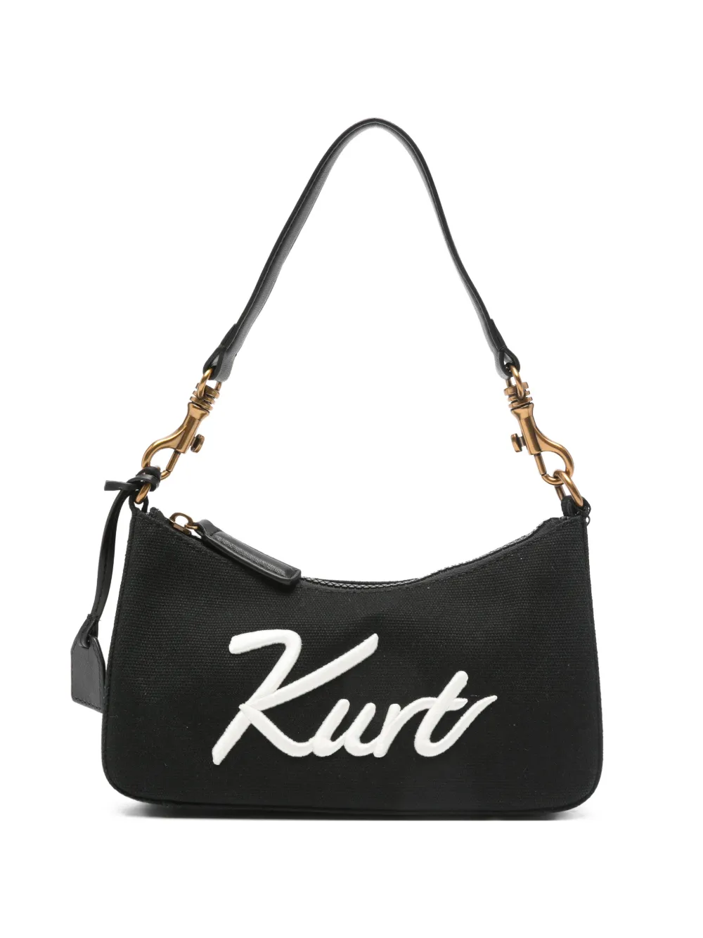 Kurt Geiger embroidered-logo shoulder bag - Nero
