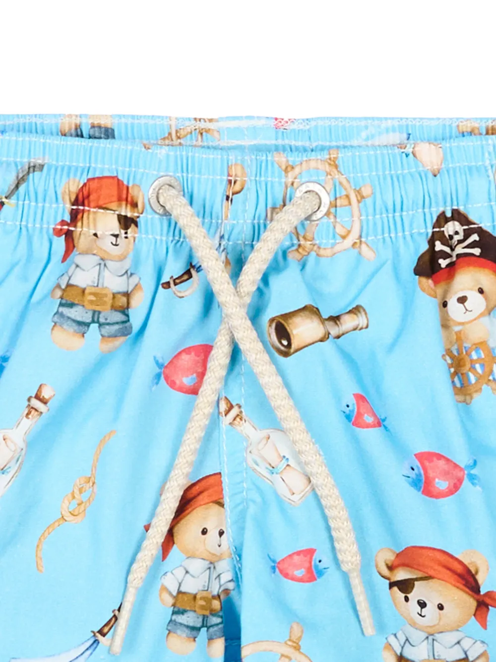 MC2 Saint Barth Kids Boxershorts met piratenprint Blauw