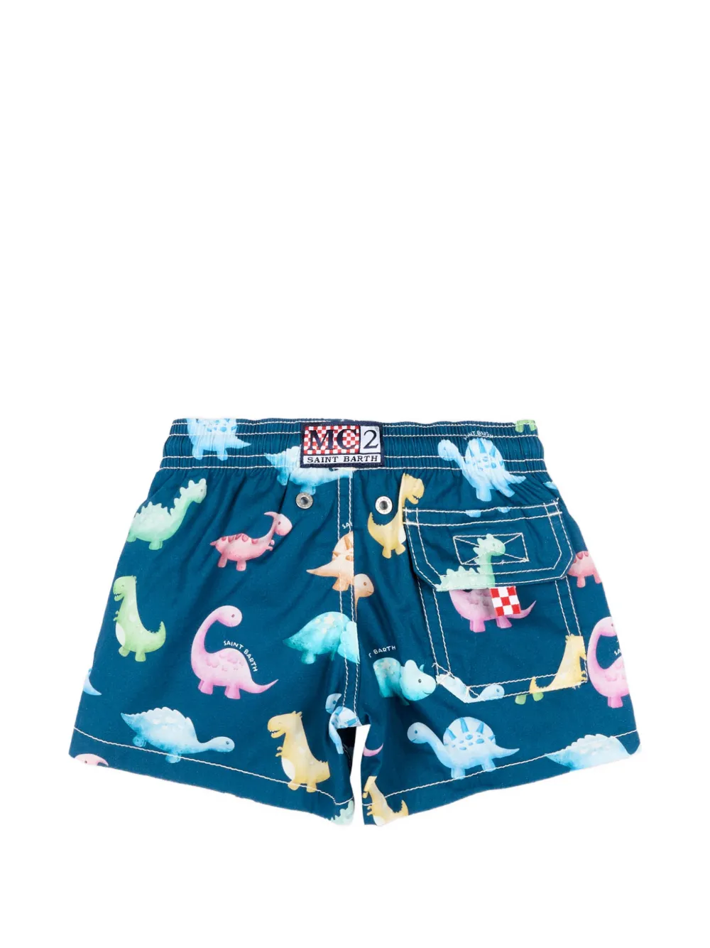  Mc2 Saint Barth Kids Dinosaur Print Swim Shorts - Blue 