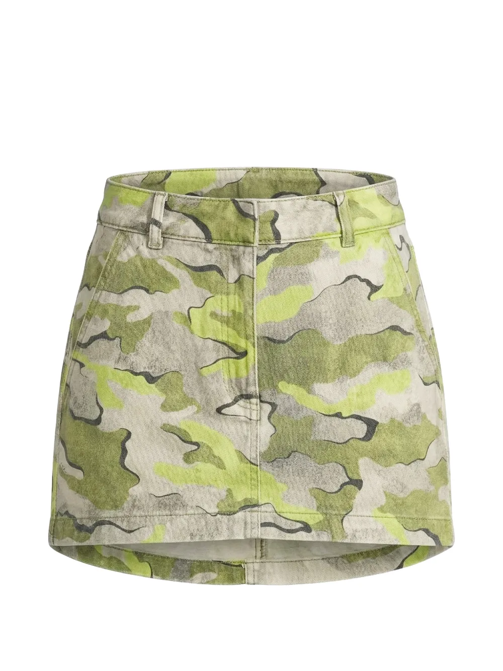 PINKO camouflage-print mini skirt - Toni neutri