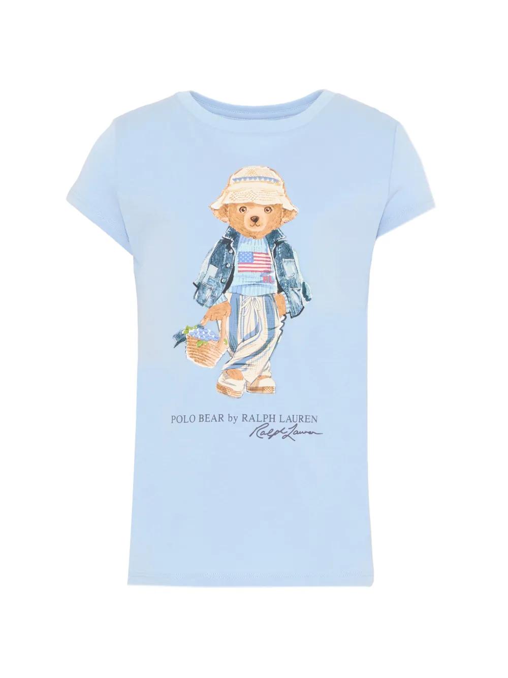 POLO RALPH LAUREN KIDS bear print T-shirt - Blu