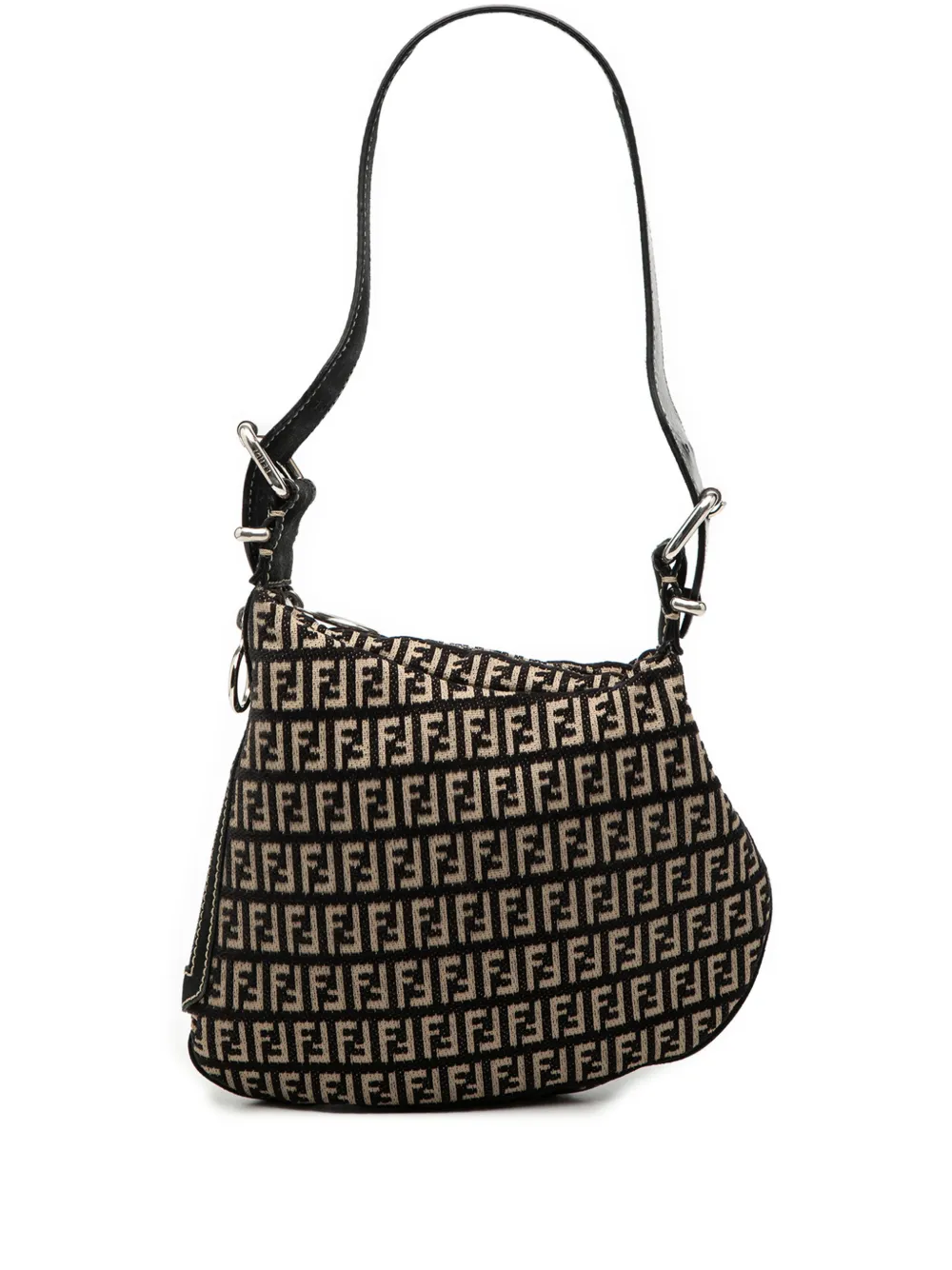 Fendi Pre-Owned 2000-2010 Zucchino Canvas Oyster shoulder bag - Nero