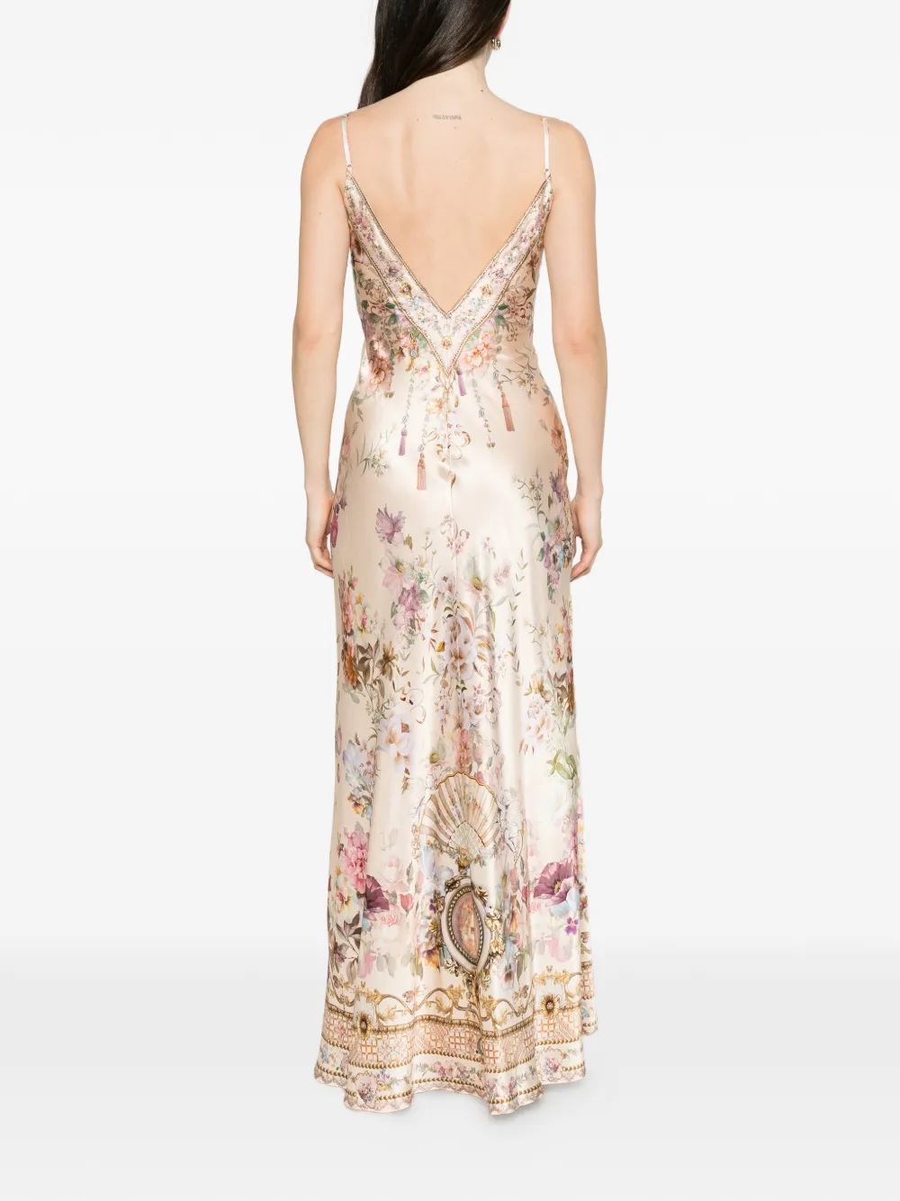 Camilla Adorned In Aranjuez maxi-jurk verfraaid met kristallen Beige