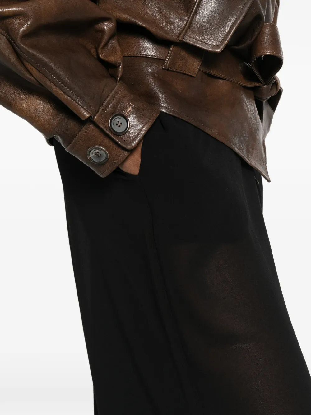 The Frankie Shop Orissa doorzichtige broek met ballonpijpen Zwart