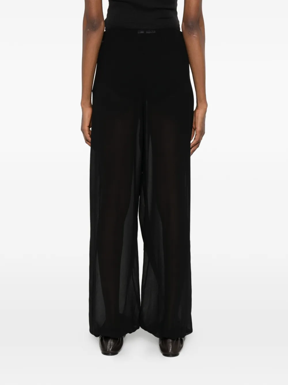 The Frankie Shop Orissa doorzichtige broek met ballonpijpen Zwart