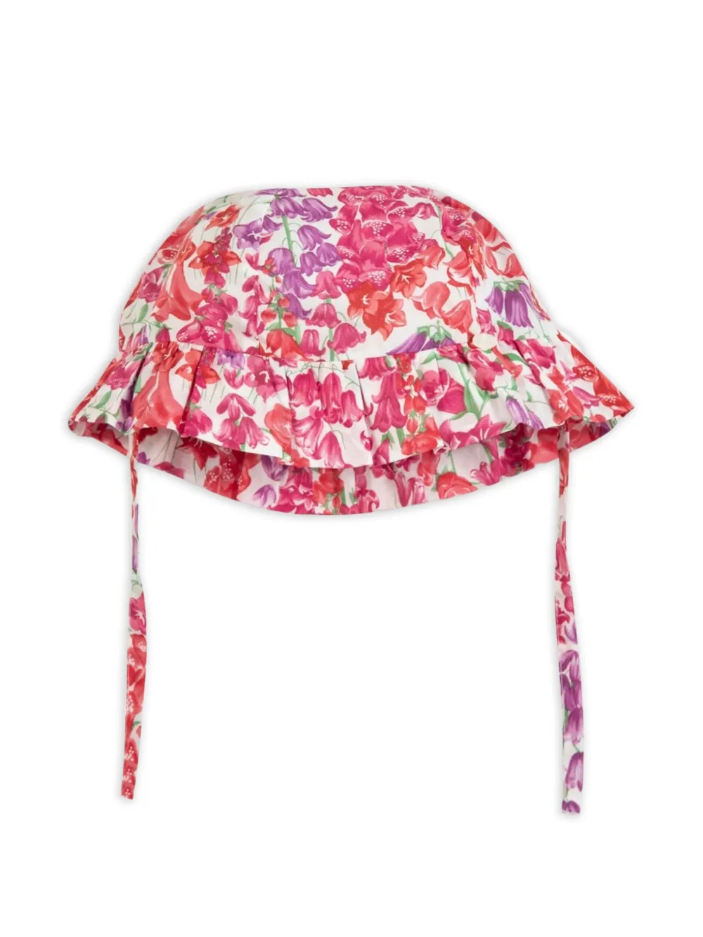 Tartine Et Chocolat ruffled floral hat - Rosso