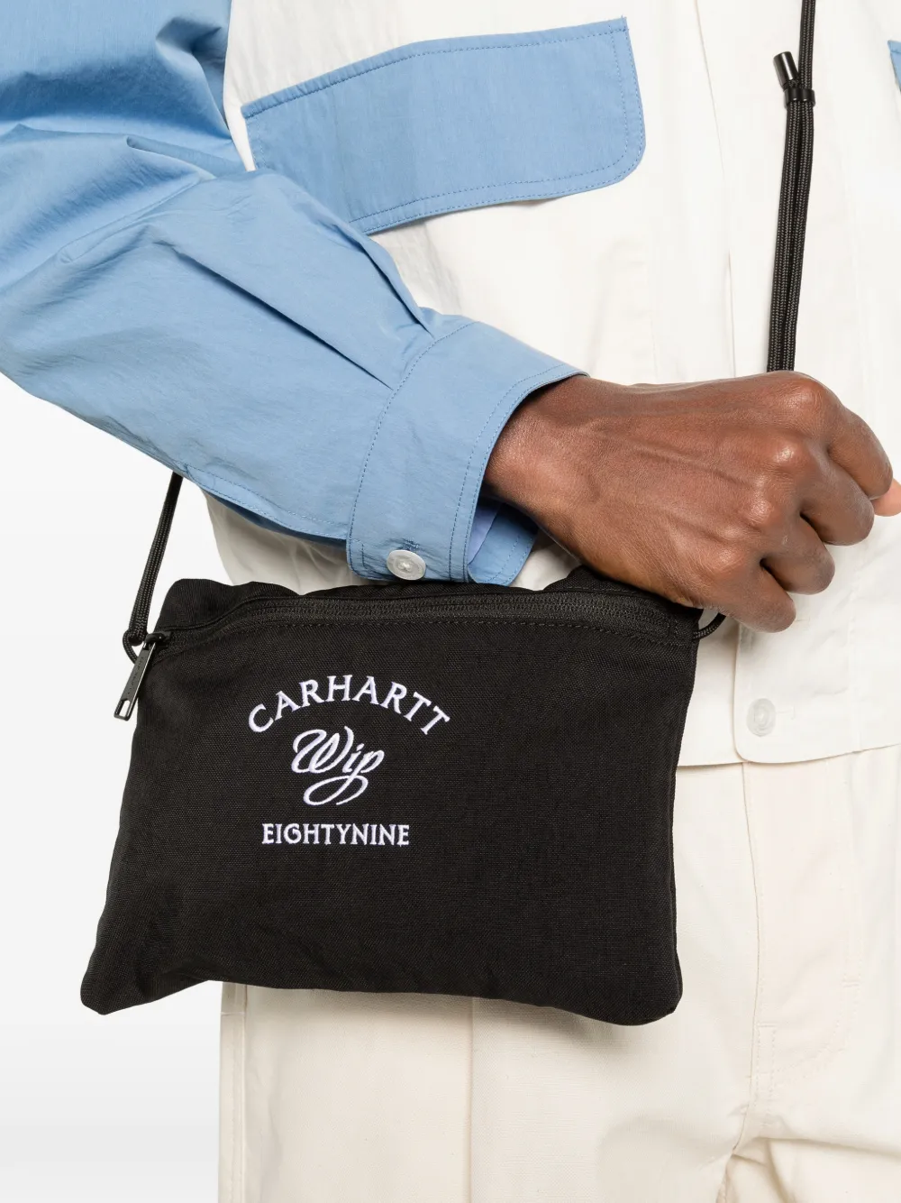 Carhartt WIP Schoudertas met geborduurd logo Zwart