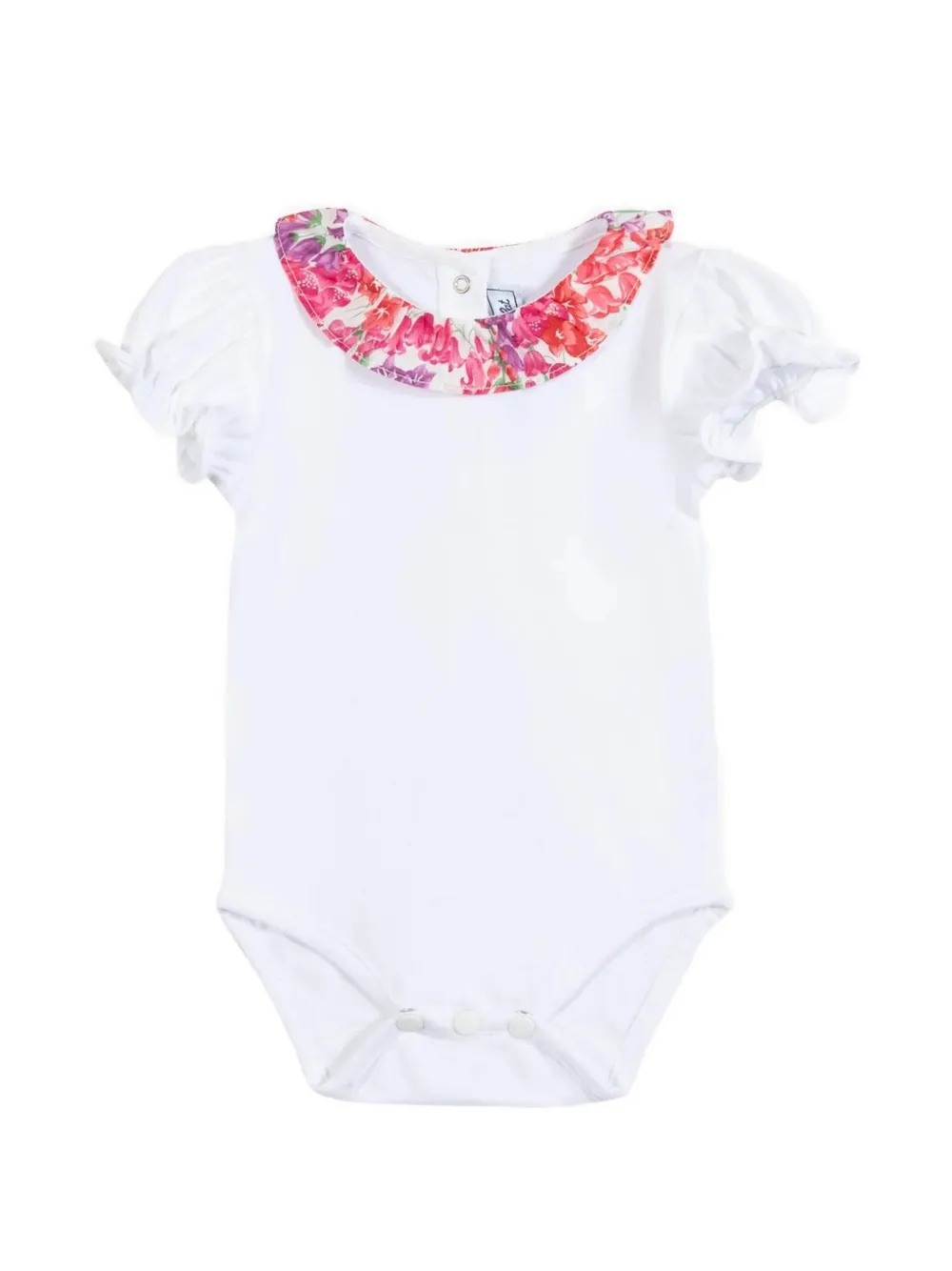 Tartine Et Chocolat floral-print ruffled-sleeve body - Bianco