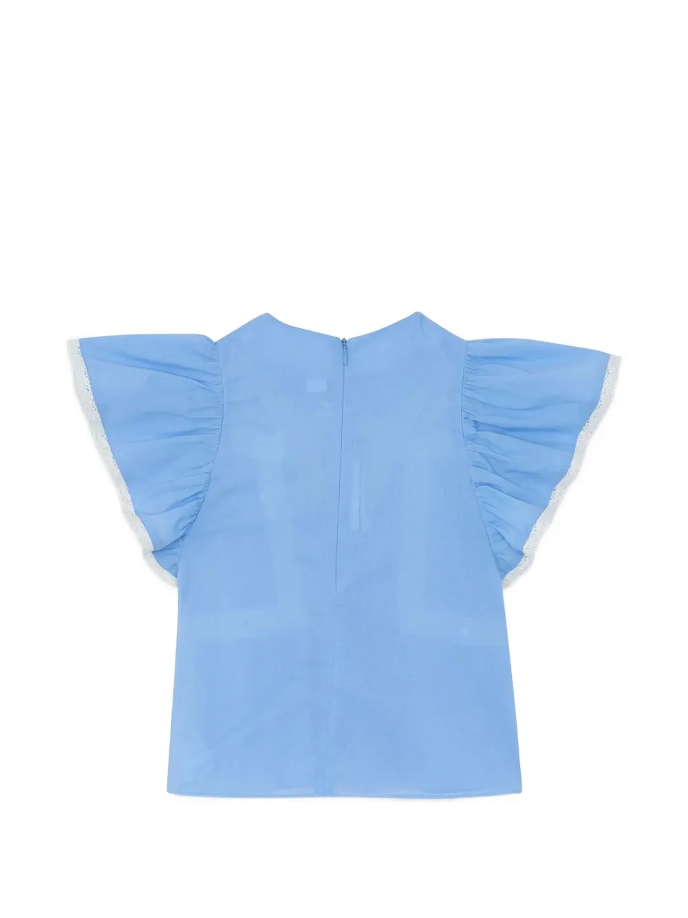 Tartine Et Chocolat Shirt met borduurwerk en ruches Blauw