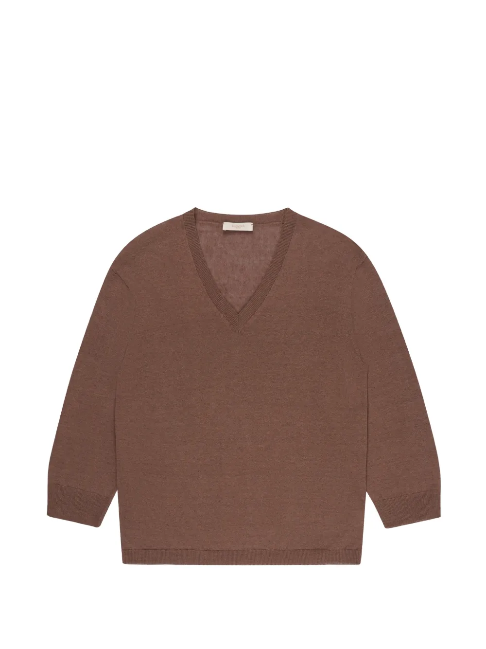 slowear V-neck regular-fit T-shirt - Marrone