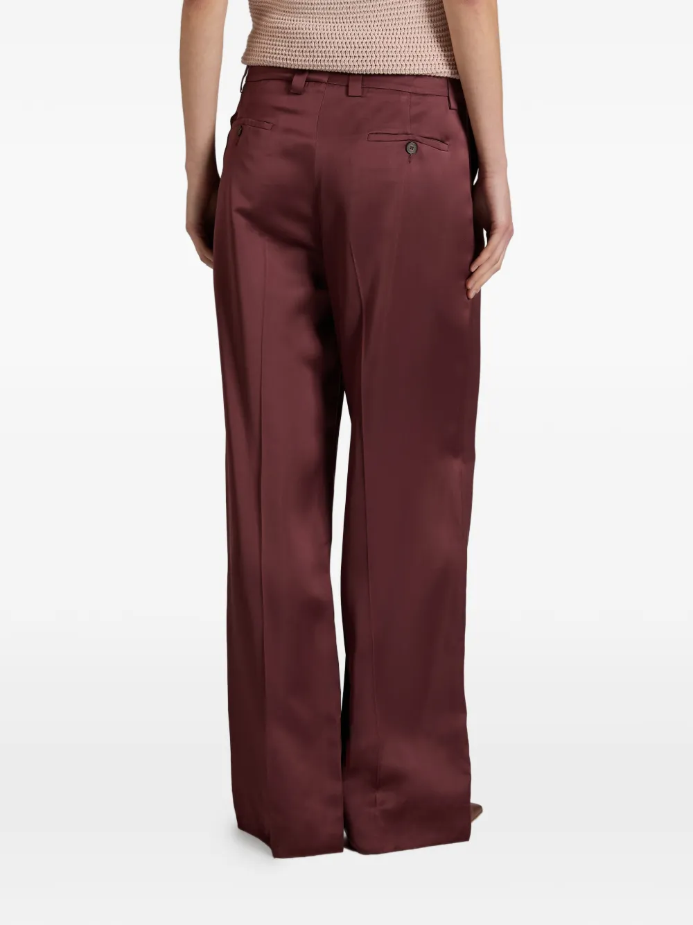 slowear Satijnen regular-fit broek Paars