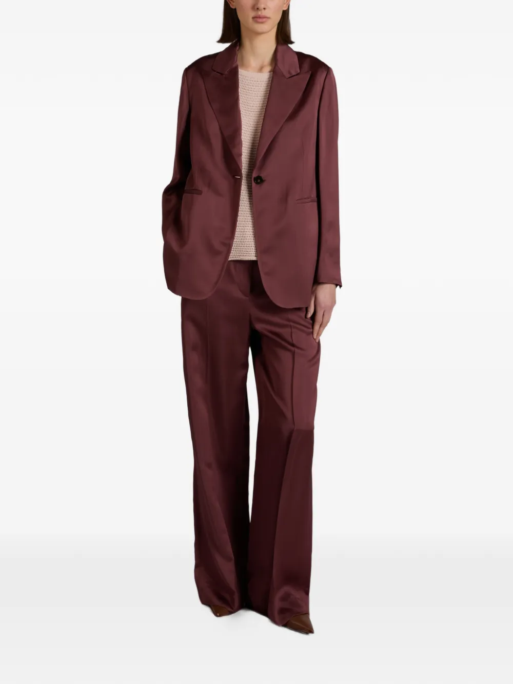 slowear Satijnen regular-fit broek Paars