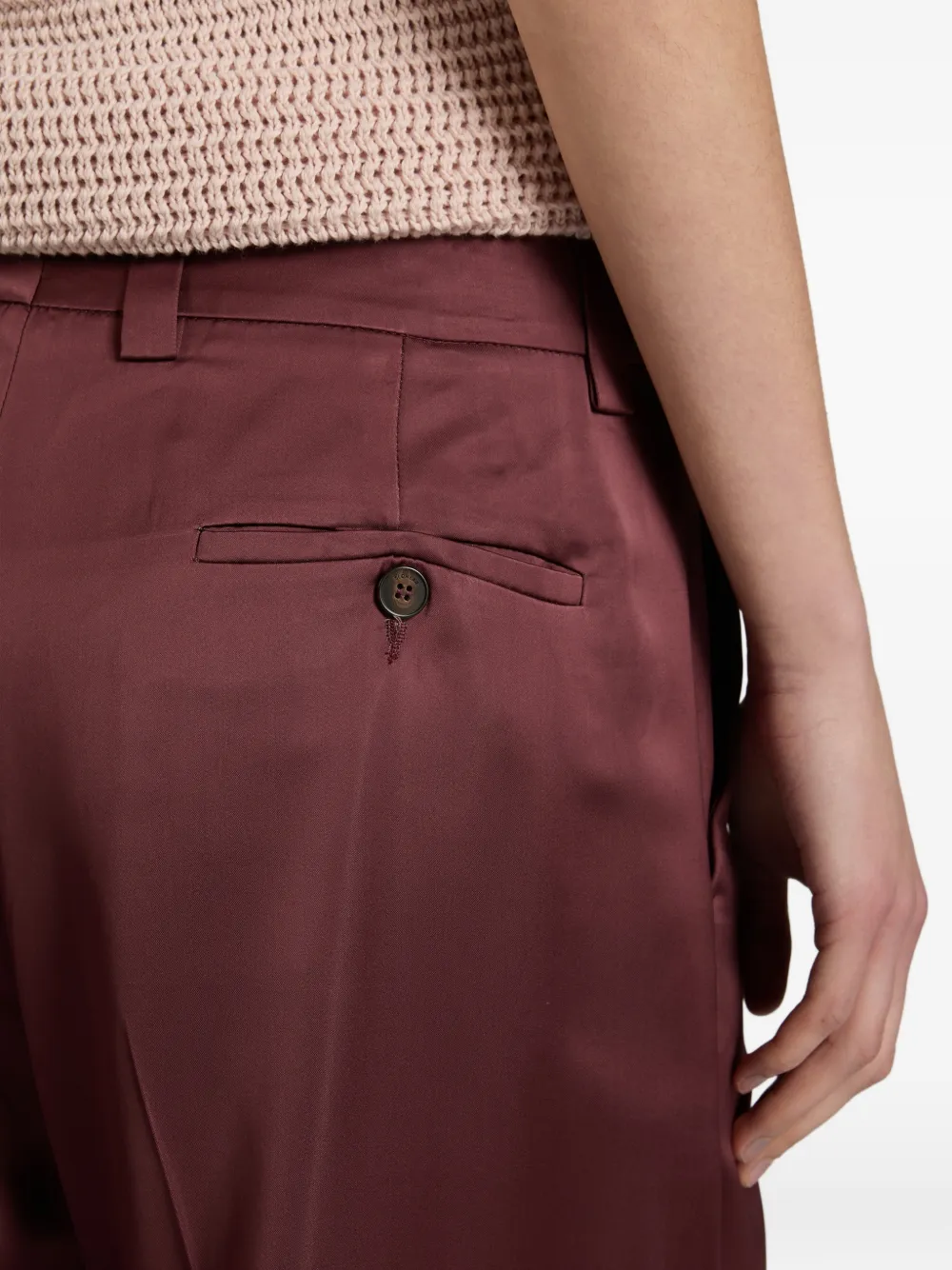 slowear Satijnen regular-fit broek Paars