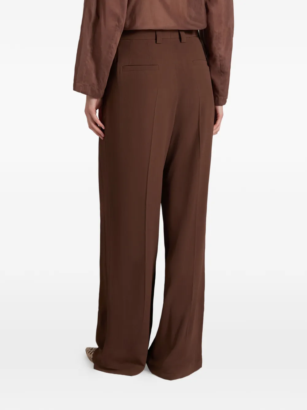 slowear Broek met wijde pijpen Bruin