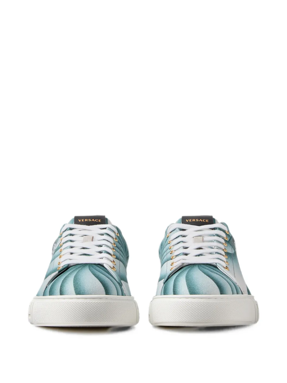 Versace Greca bedrukte canvas sneakers Blauw